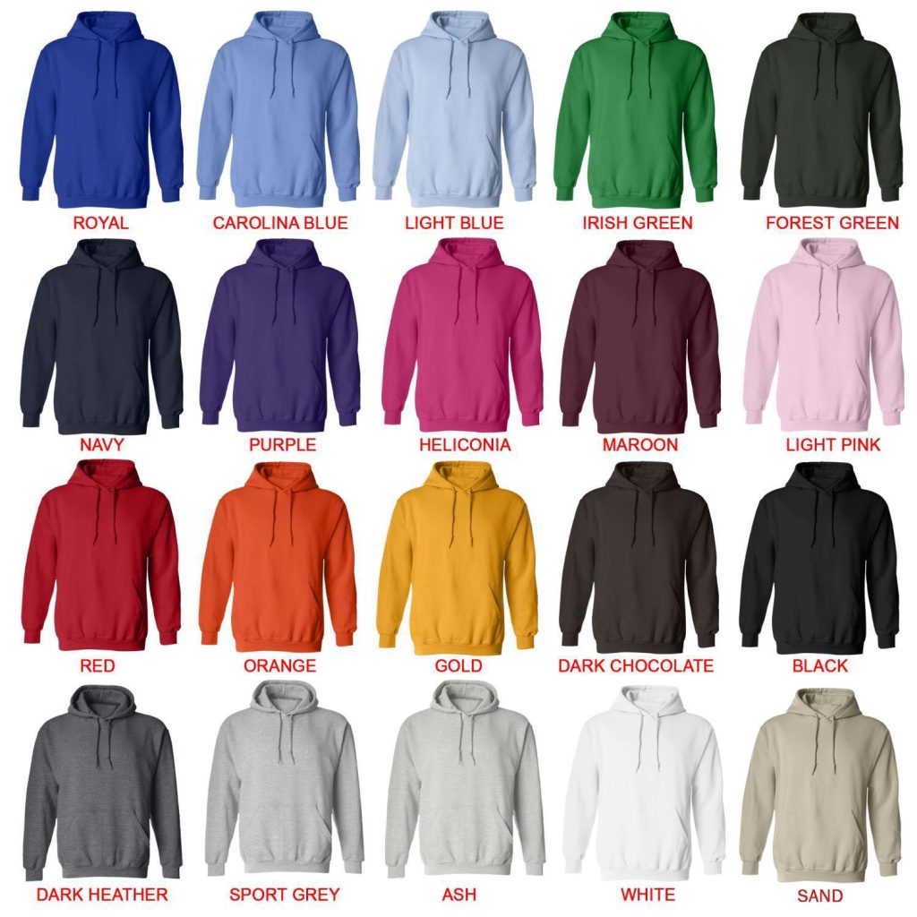 hoodie color chart - Pac Man Merch