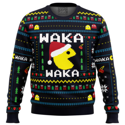 Christmas Arcade Pac Man PC men sweatshirt FRONT mockup - Pac Man Merch