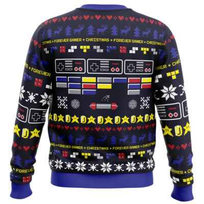 Forever Gamer Christmas PC men sweatshirt BACK mockup - Pac Man Merch