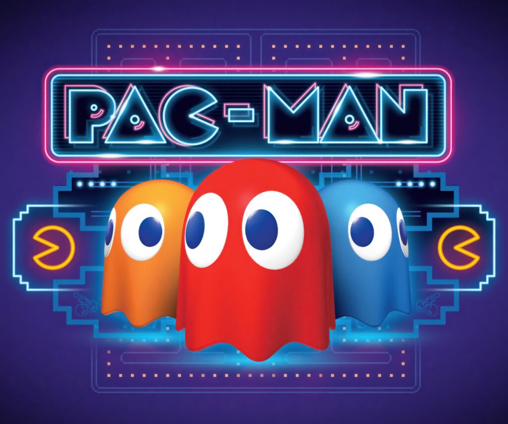 pac man ghosts neon 3840x2160 18731 - Pac Man Merch