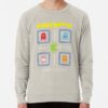 ssrcolightweight sweatshirtmensoatmeal heatherfrontsquare productx1000 bgf8f8f8 37 - Pac Man Merch